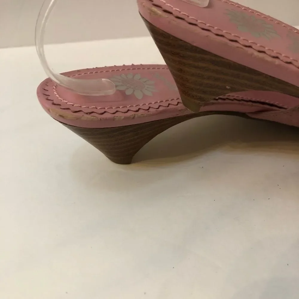 Yellow Box mules shoes pink sz 6.5 kitten heel - Picture 7 of 12